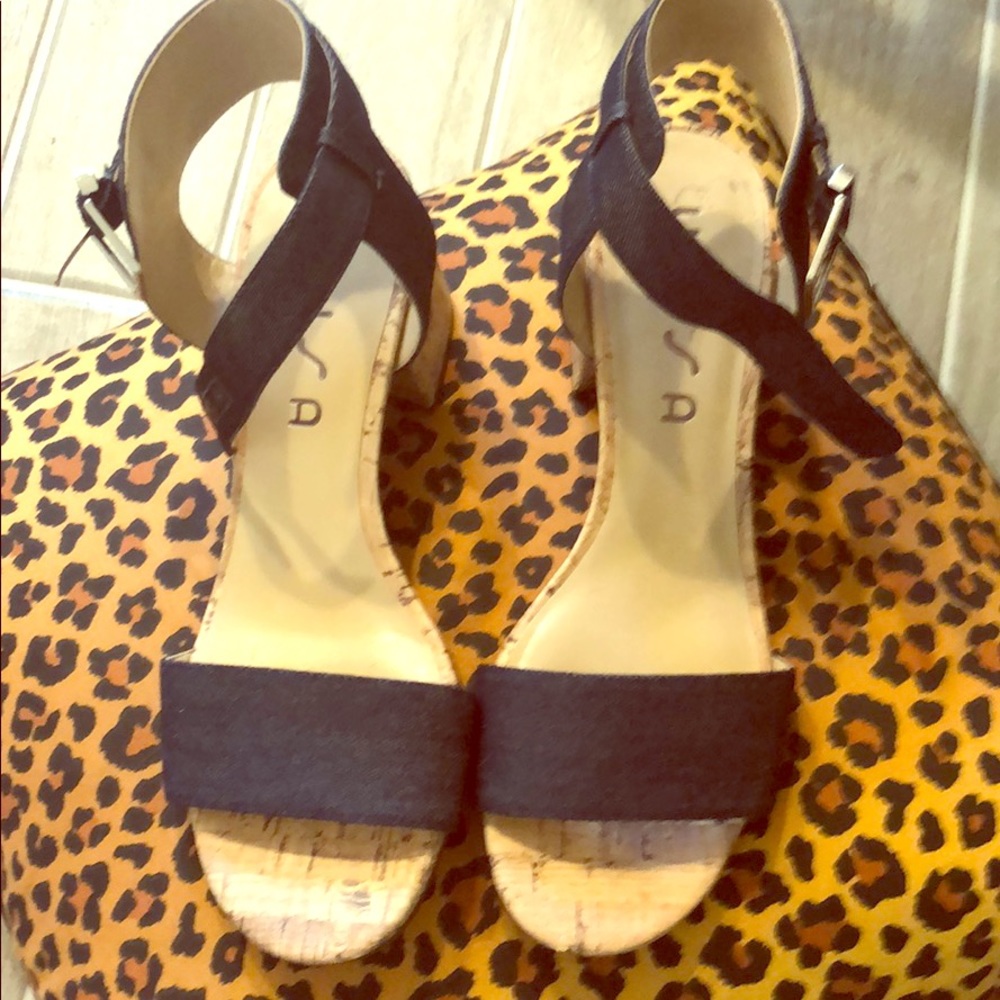 Unisa denim/ cork sandals